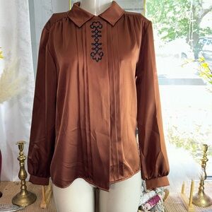 Lucia Satin vintage blouse